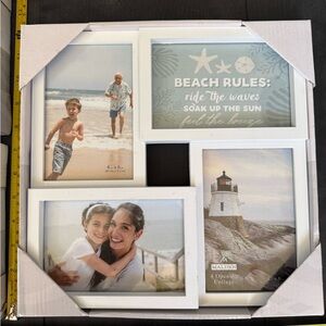 Malden White Beach-Themed Collage Frames